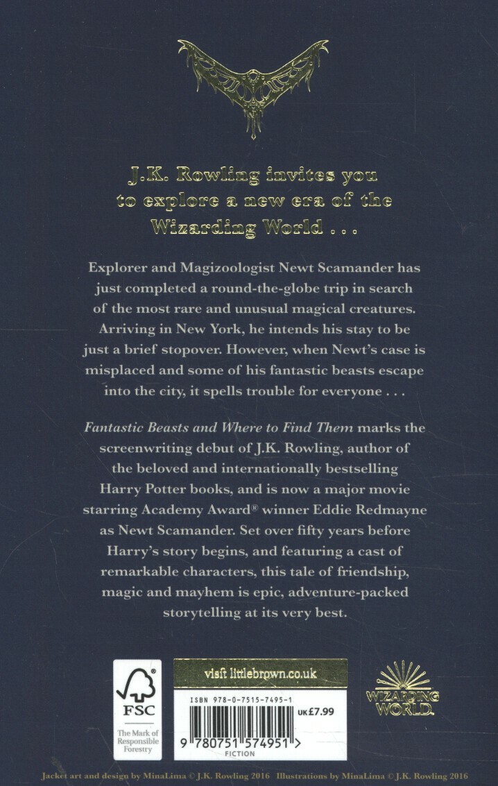 Fantastic Beasts and Where to Find Them / Fantastic Beasts / 1 achterkant