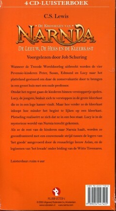 De leeuw, de heks en de kleerkast / De Kronieken van Narnia / 2 achterkant