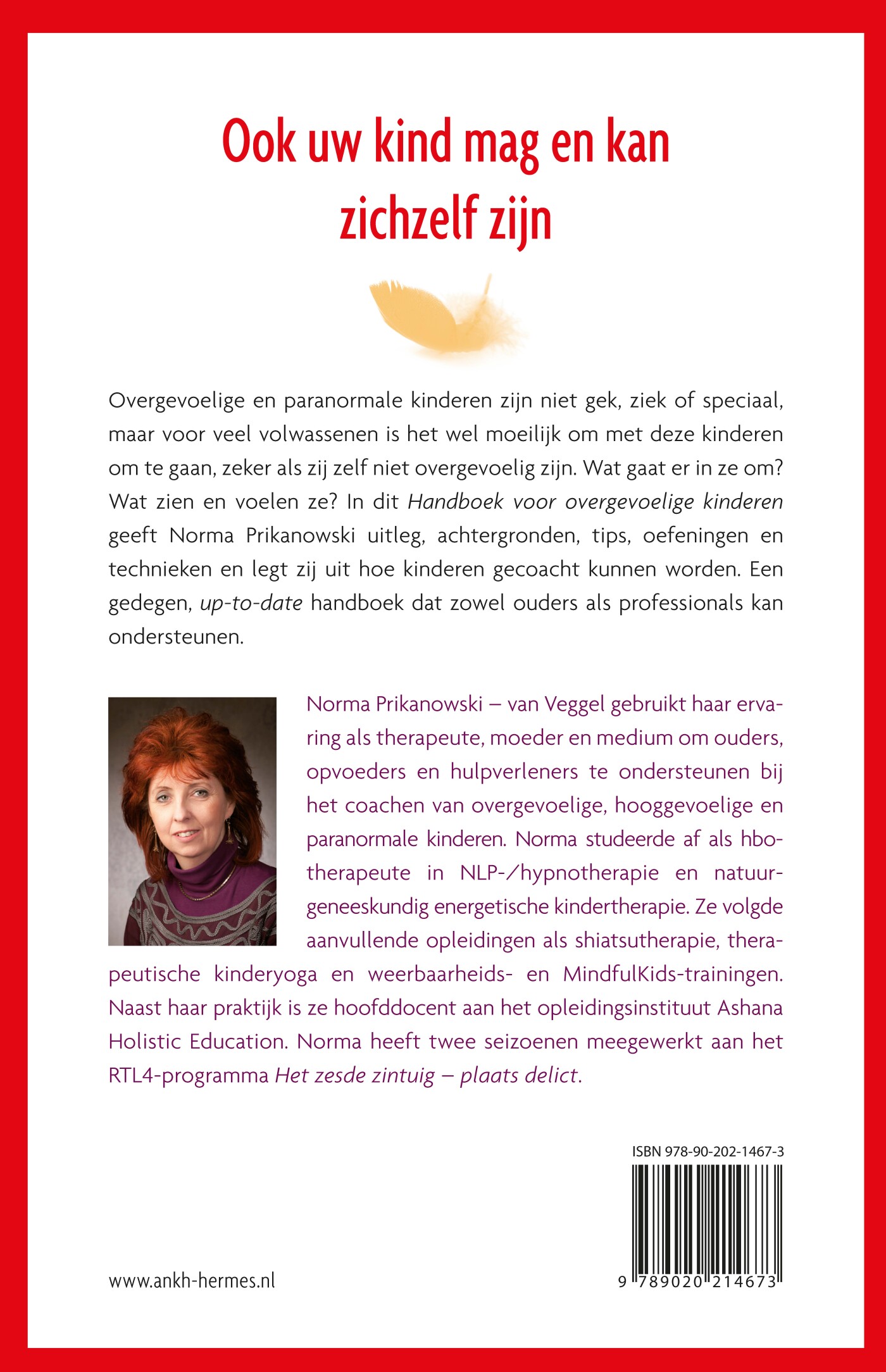 Handboek voor overgevoelige kinderen achterkant