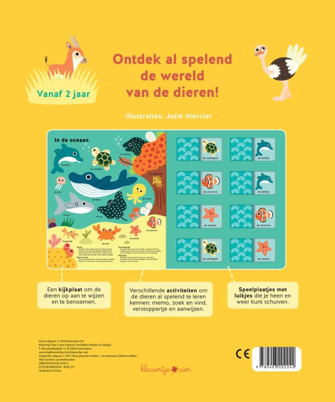 Dieren / Memoboeken / 0 achterkant