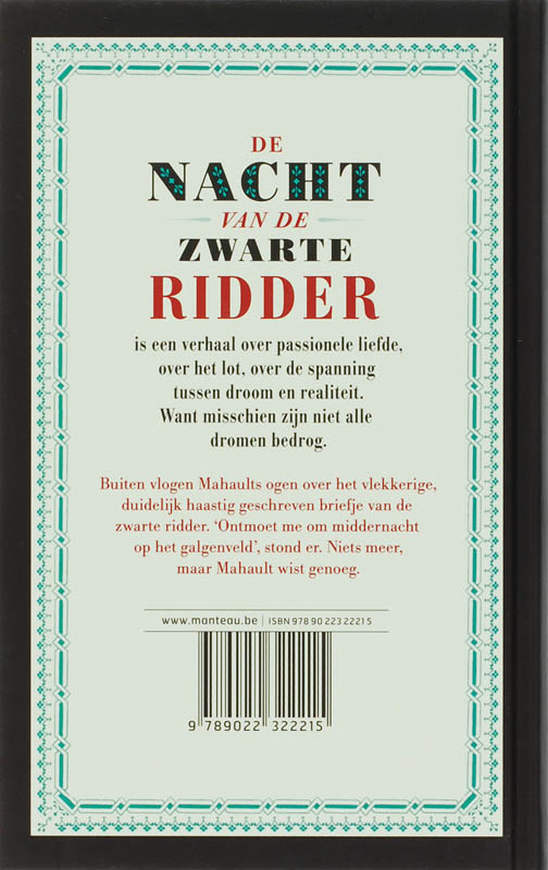 De nacht van de Zwarte Ridder achterkant