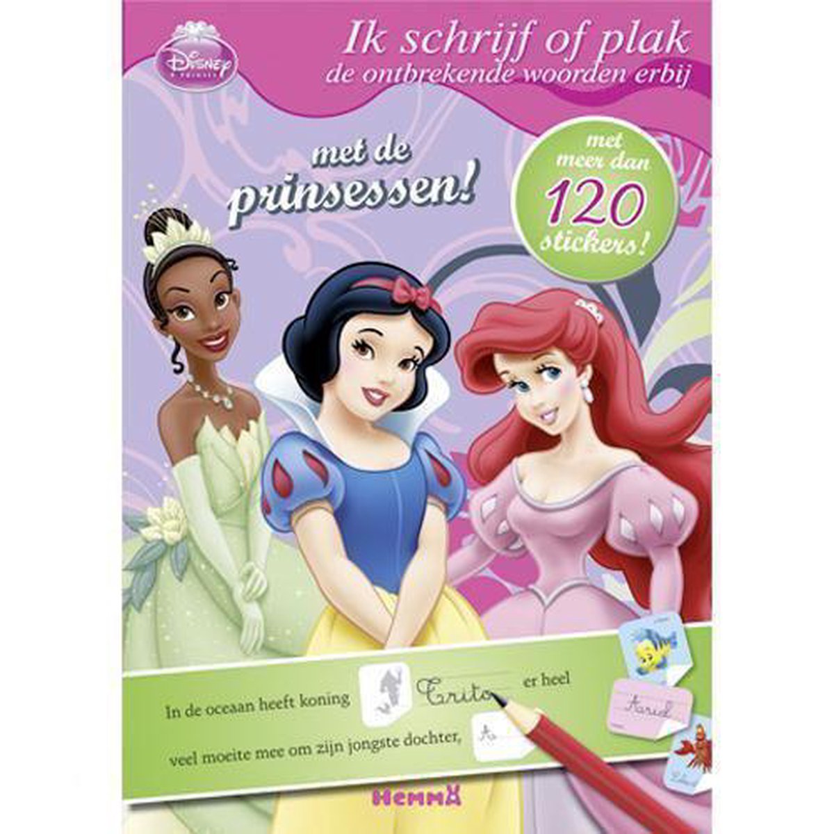 Ik schrijf of plak de ontbrekende woorden - Disney prinses - n79224/1