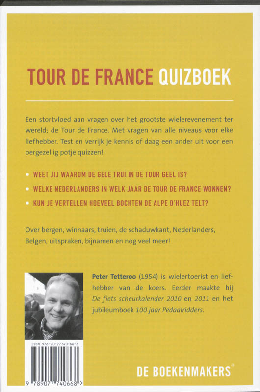 Tour De France Quizboek achterkant