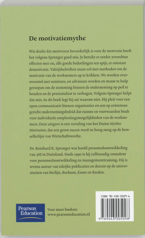 De Motivatiemythe achterkant