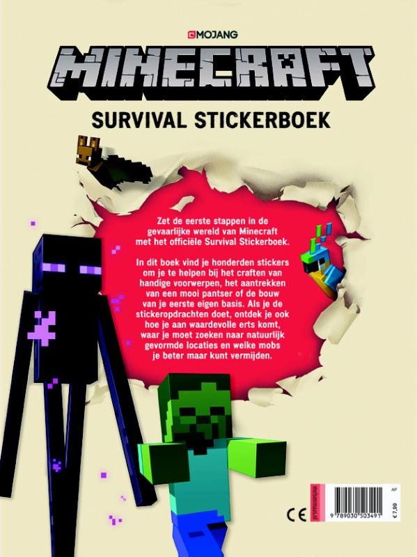 Minecraft Survival Stickerboek achterkant