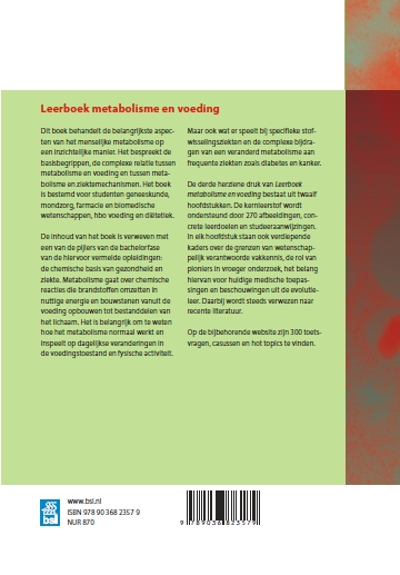 Leerboek metabolisme en voeding achterkant