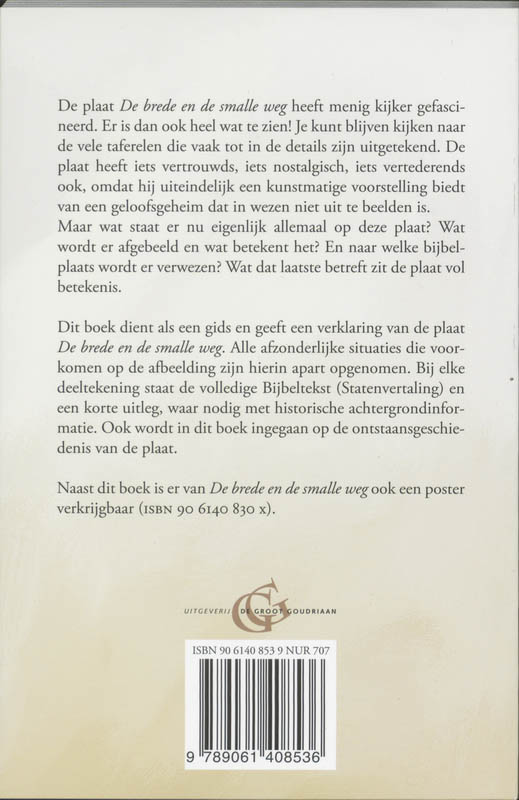 De brede en de smalle weg achterkant