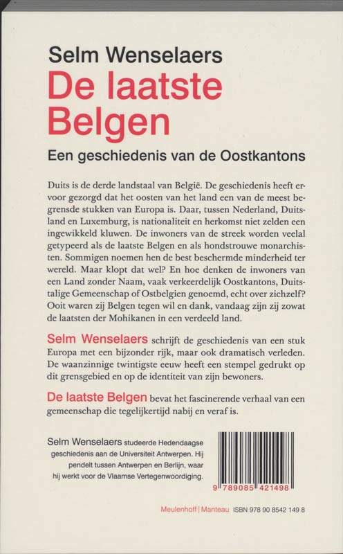 De Laatste Belgen achterkant