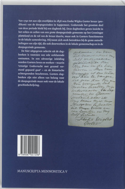 Manuscripta Mennonitica 5 -   Ernstige godsvrucht en gezond verstand achterkant