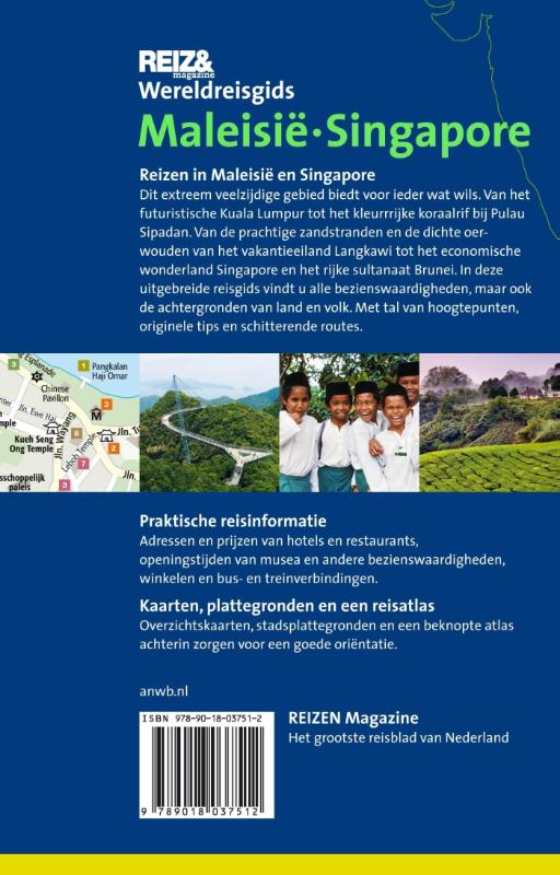 ANWB wereldreisgids  -   Maleisië Singapore achterkant
