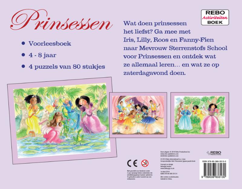 Kinderboeken Rebo Prinses - Puzzelboek: Prinsessen. 5+ achterkant