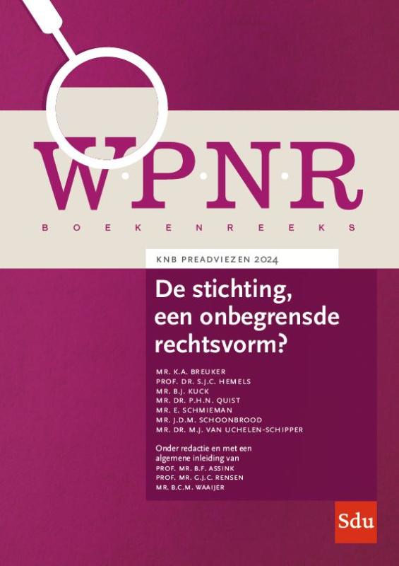 boekenbalie_9789012409643_cover De stichting, een onbegrensde rechtsvorm? / WPNR Boekenreeks / 17