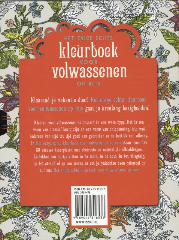 Het enige echte kleurboek voor volwassenen op reis achterkant