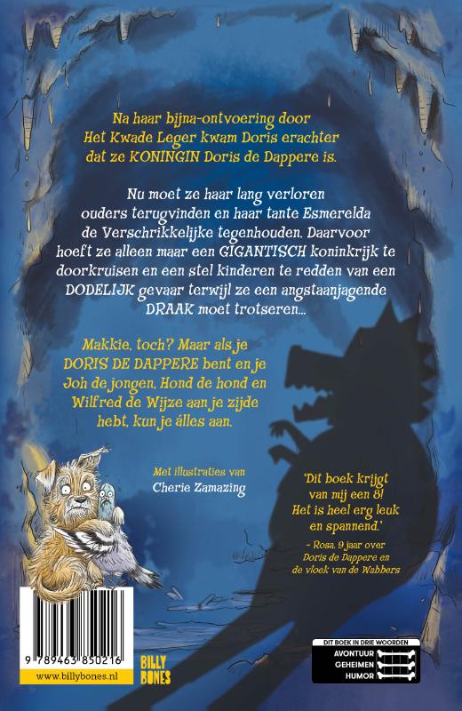 Doris de Dappere en de draak van Raadselstad / Doris de Dappere / 2 achterkant