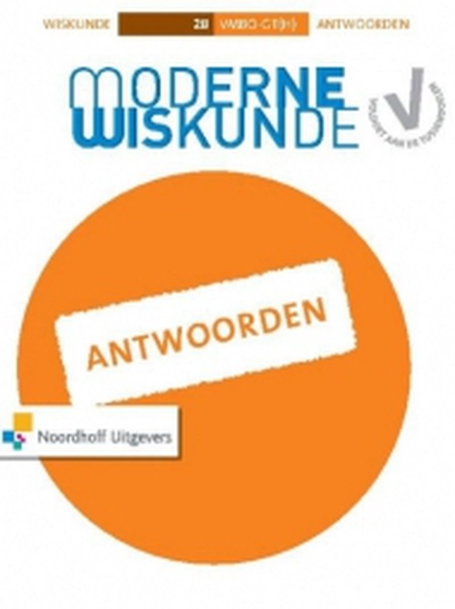 Moderne Wiskunde 10e ed vmbo-b 2b antwoordenboek