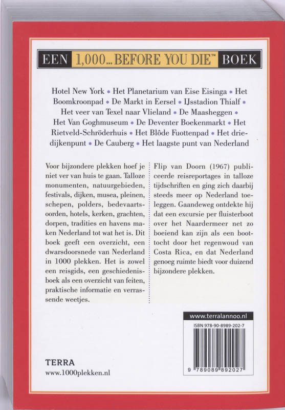 Nederland / 1000 plekken serie Nederland / 1000 plekken serie achterkant