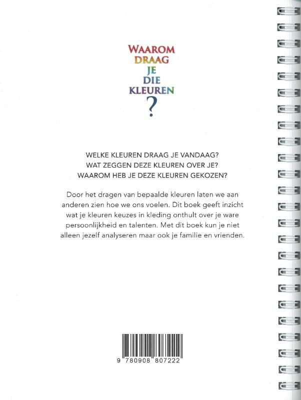 WAAROM DRAAG JE DIE KLEUREN? achterkant