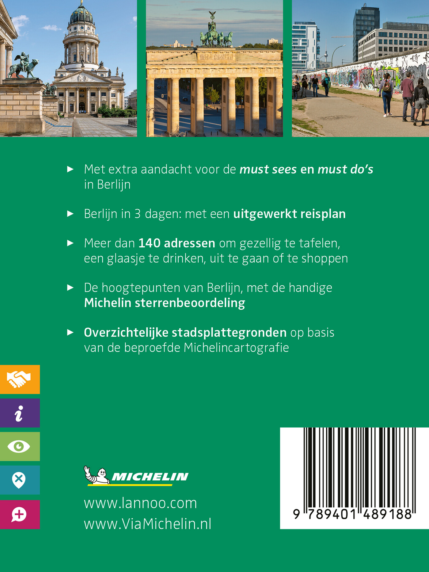 Berlijn / Groene gidsen Michelin weekend achterkant