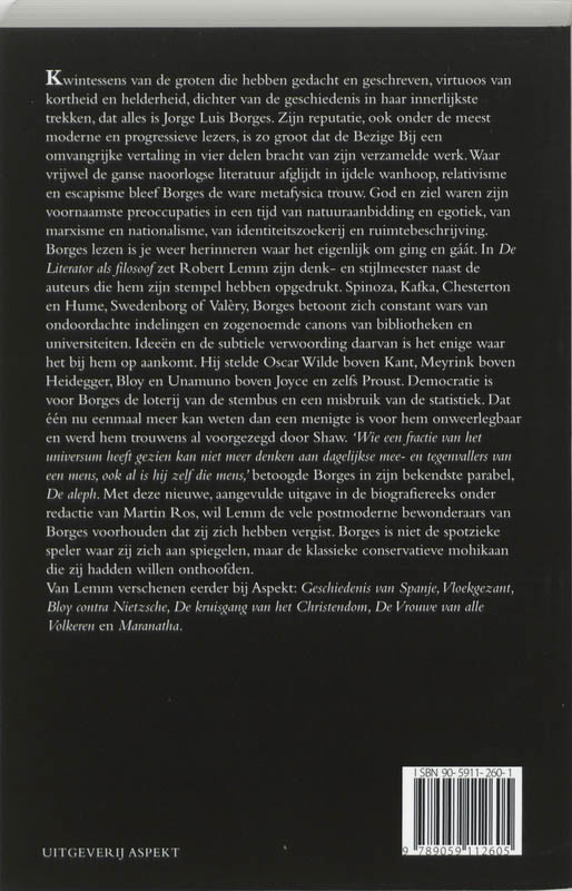 Literator Als Filosoof achterkant