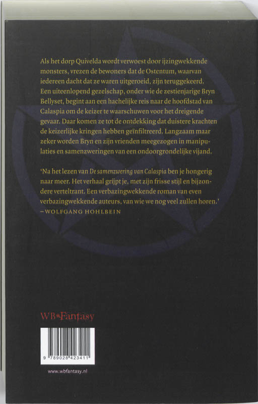 De samenzwering van Calaspia / De sage van de waanzin / 1 De samenzwering van Calaspia / De sage van de waanzin / 1 achterkant