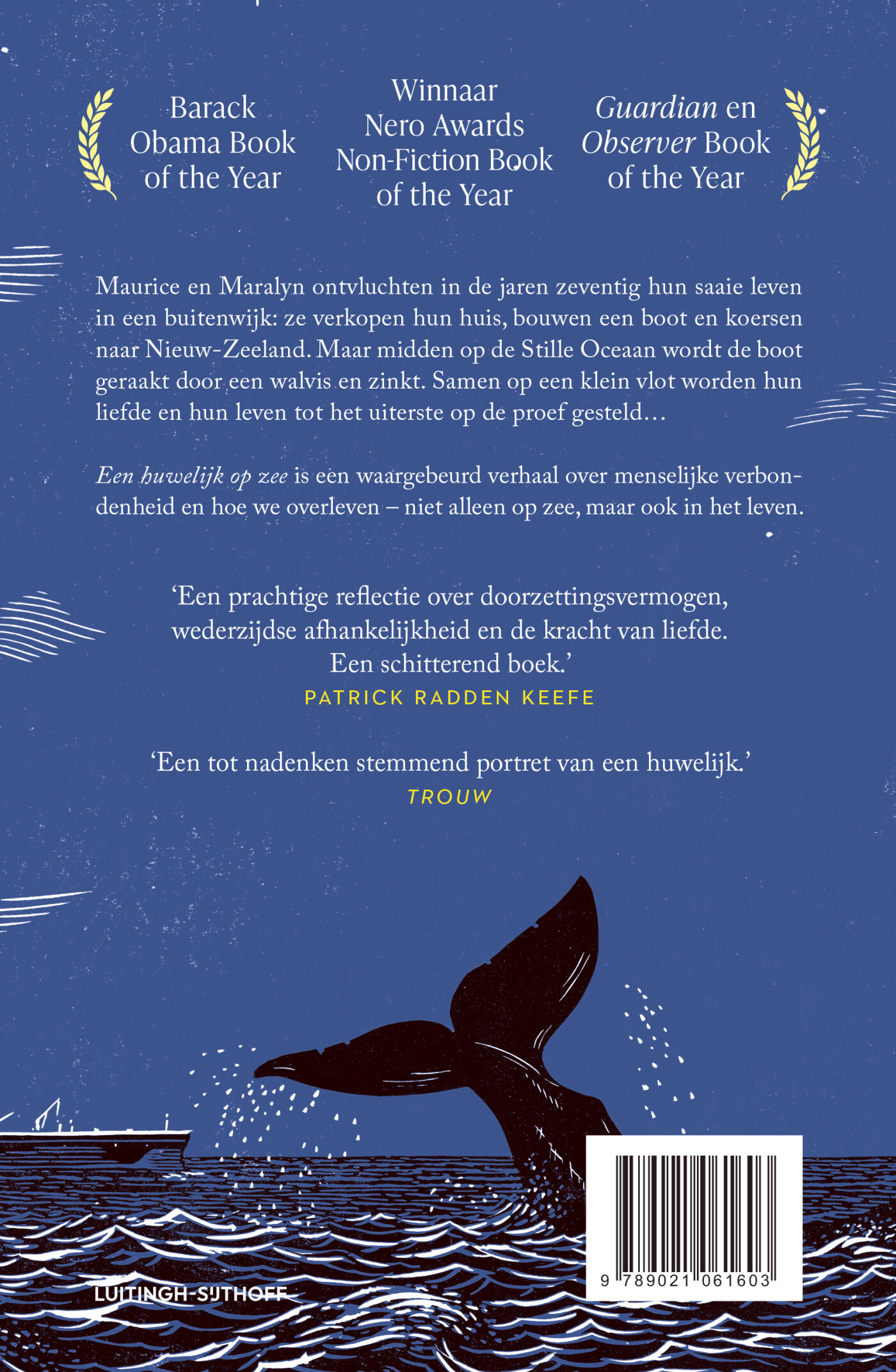 Een huwelijk op zee achterkant