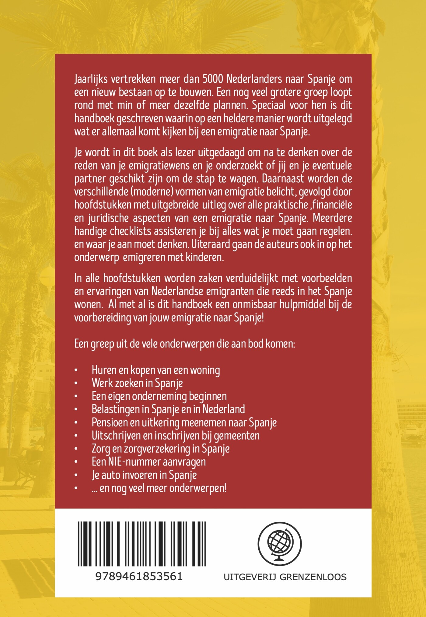 Editie 2024/2025 / Succesvol emigreren naar Spanje / Handboek achterkant