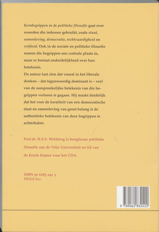 Kernbegrippen in de politieke filosofie achterkant