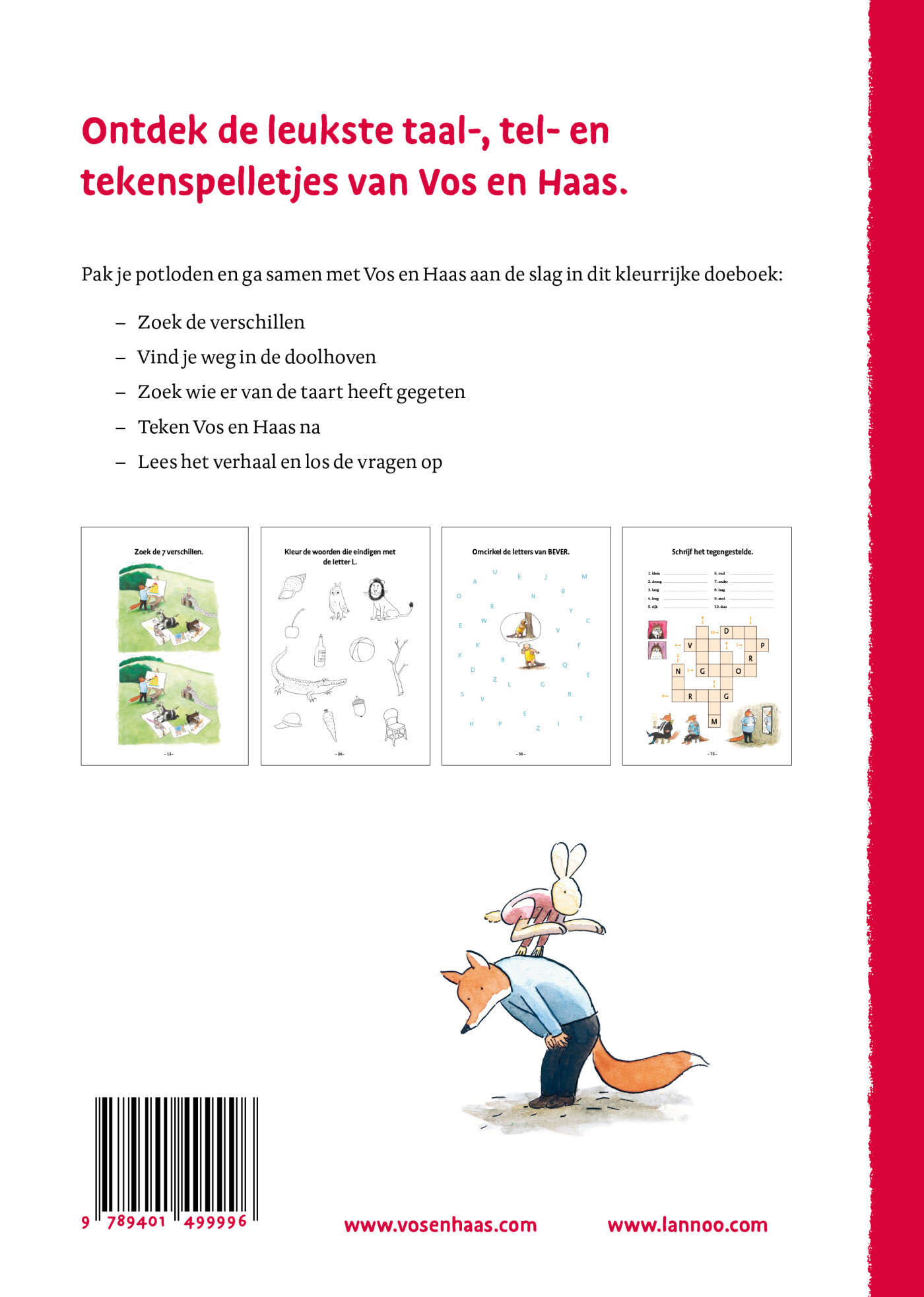 Het superdikke doeboek / Vos en Haas achterkant