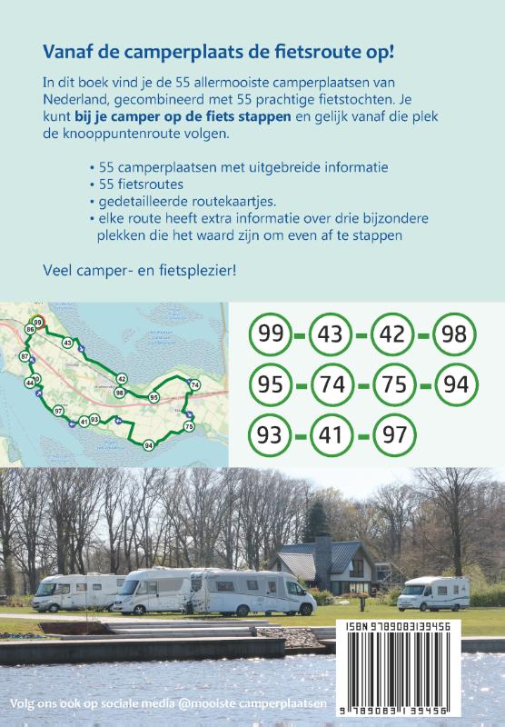 55 camperplaatsen & fietsroutes in Nederland achterkant