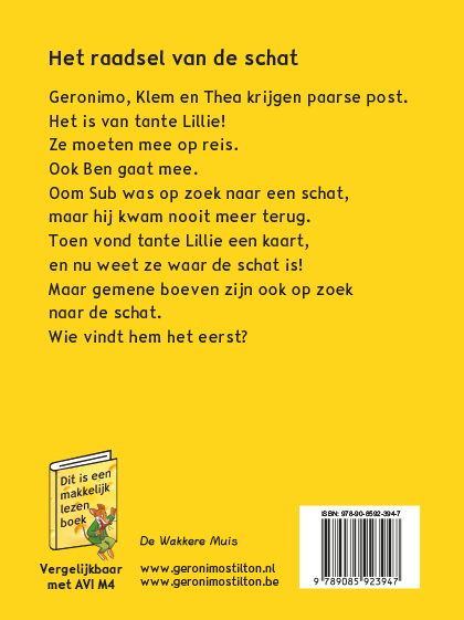 Het raadsel van de schat achterkant