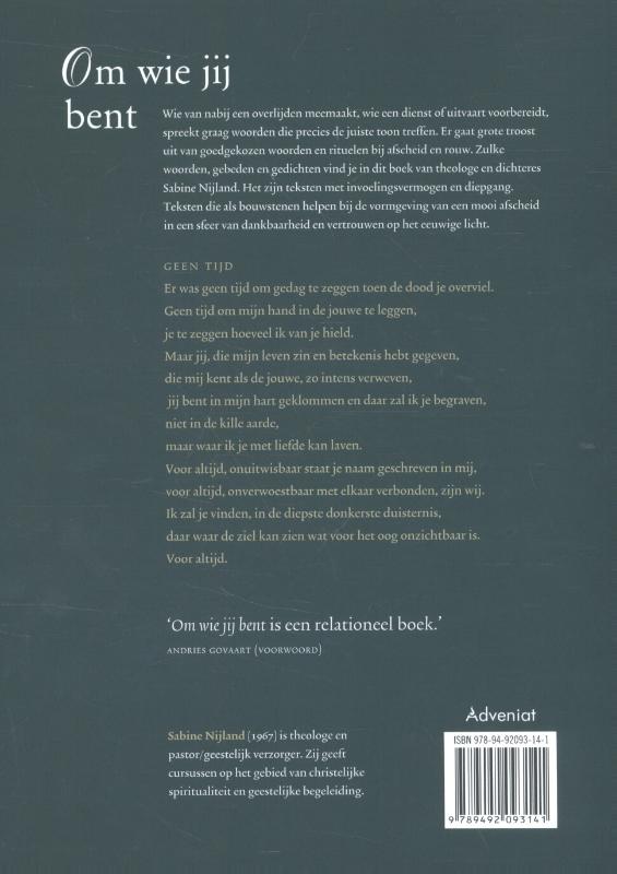 Om wie jij bent achterkant