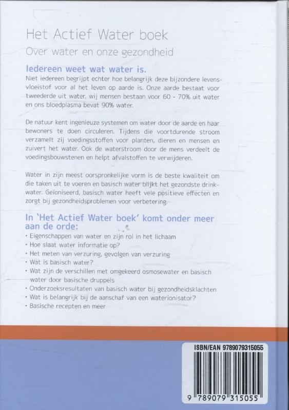 Het actief water boek achterkant