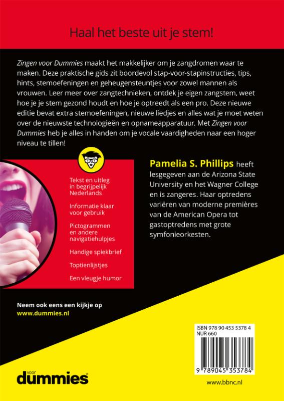 Zingen voor dummies / Voor Dummies achterkant