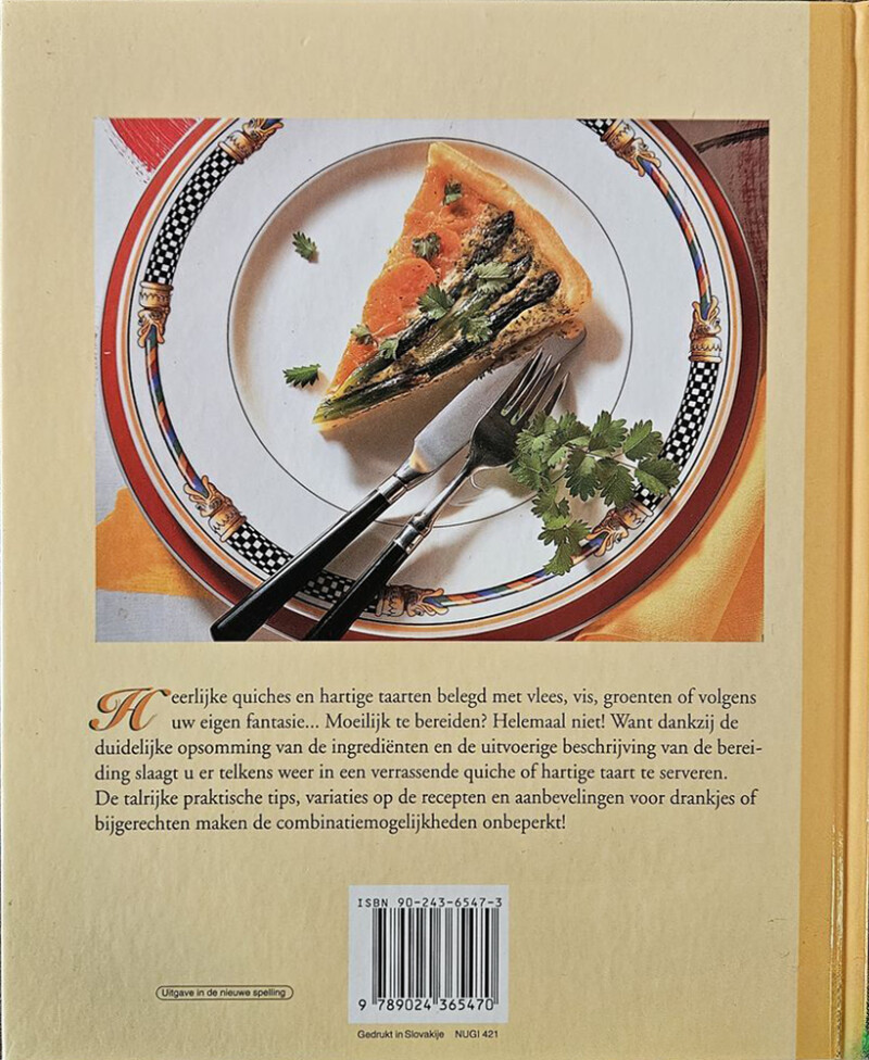 Heerlijke quiches en hartige taarten / Rebo culinair achterkant