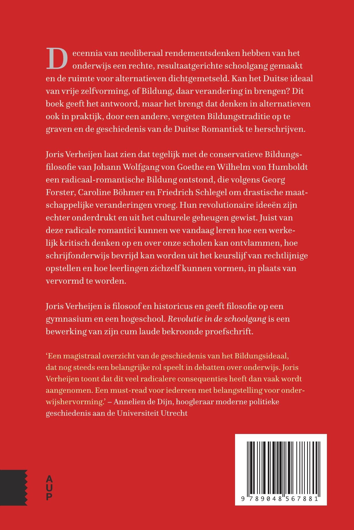 Revolutie in de schoolgang achterkant