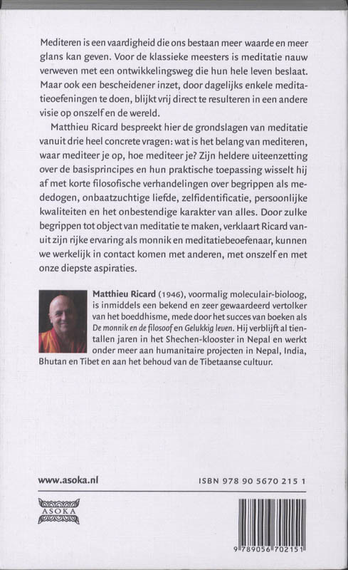 De kunst van het mediteren De kunst van het mediteren achterkant