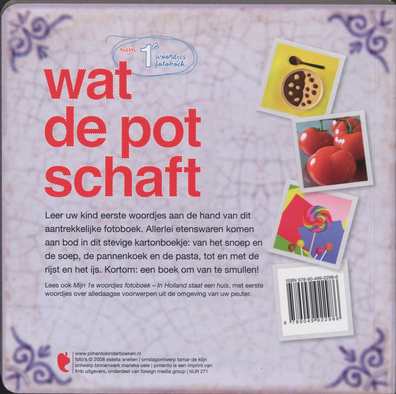 Wat de pot schaft / Mijn 1e woordjes fotoboek achterkant