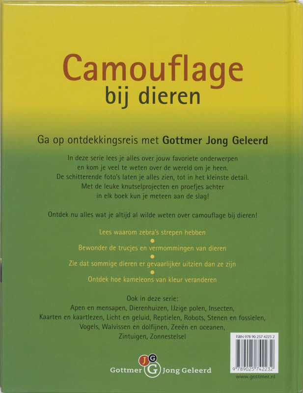 Camouflage Bij Dieren achterkant