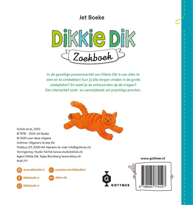 Dikkie Dik zoekboek / Dikkie Dik achterkant