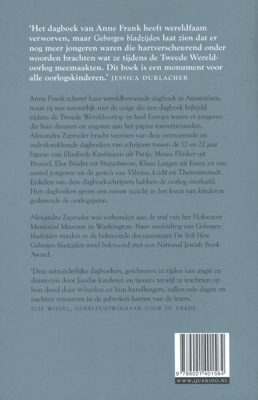 Geborgen bladzijden Geborgen bladzijden achterkant