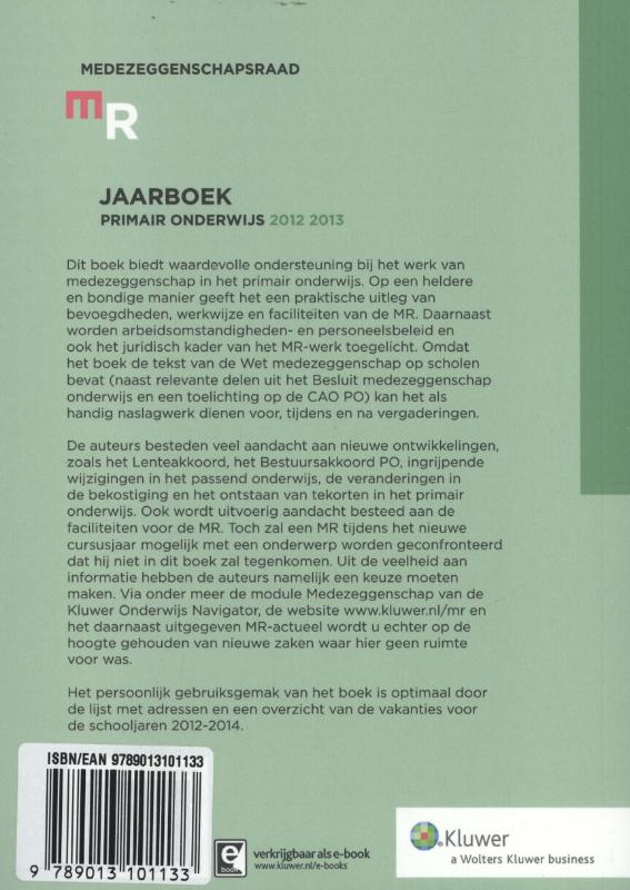 Jaarboek MR primair onderwijs 2012/2013 achterkant