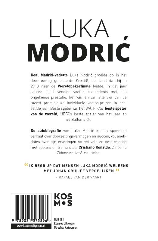 Luka Modric - de autobiografie achterkant