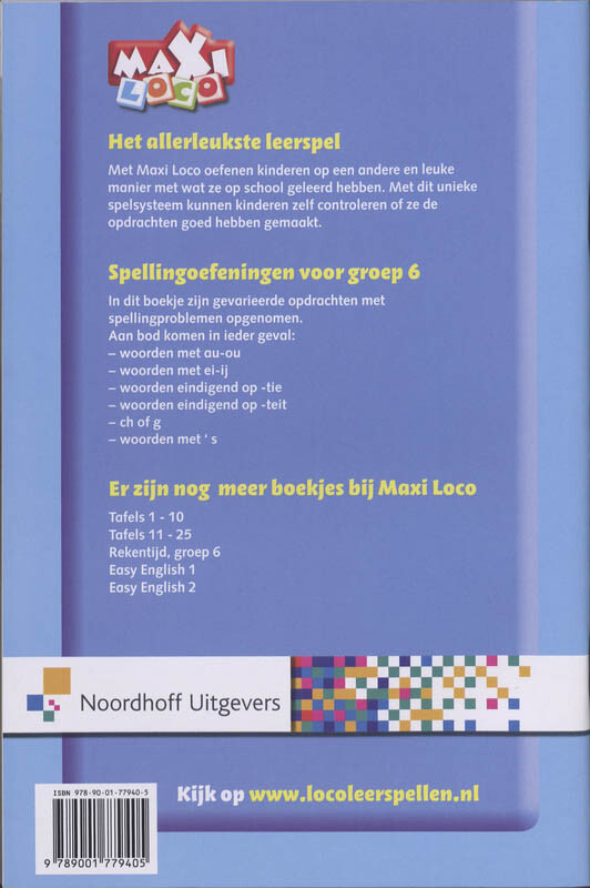 Spelling, groep 6 / Maxi Loco achterkant