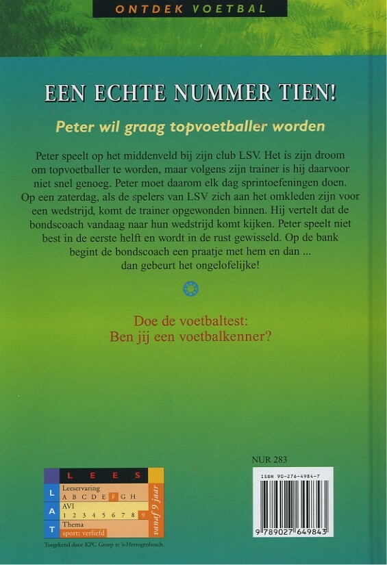 Een echte nummer tien! / Ontdek! / Voetbal achterkant