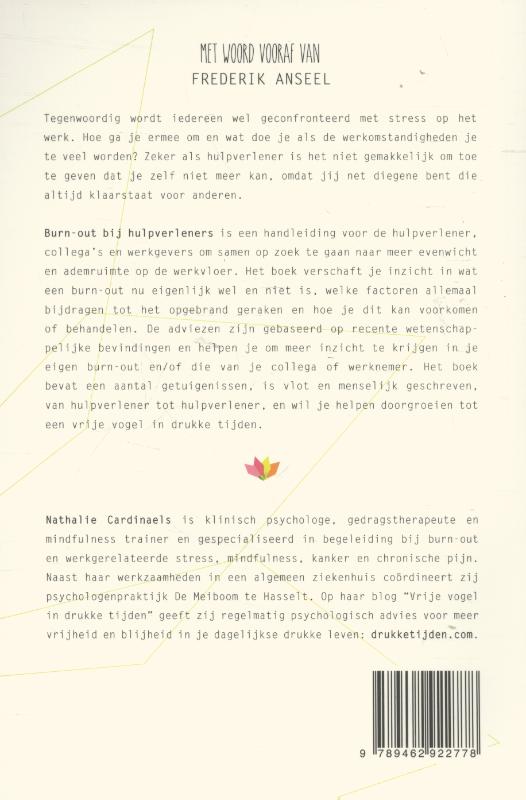 Burn-out bij hulpverleners achterkant