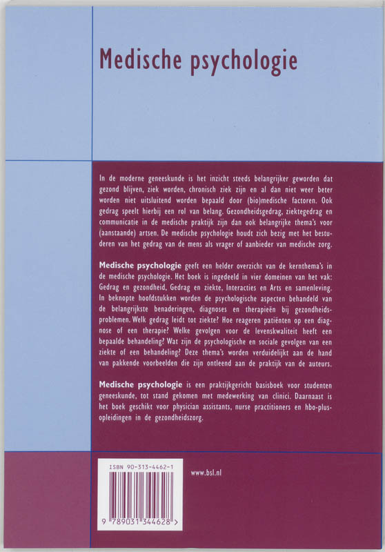 Quintessens  -   Medische psychologie achterkant