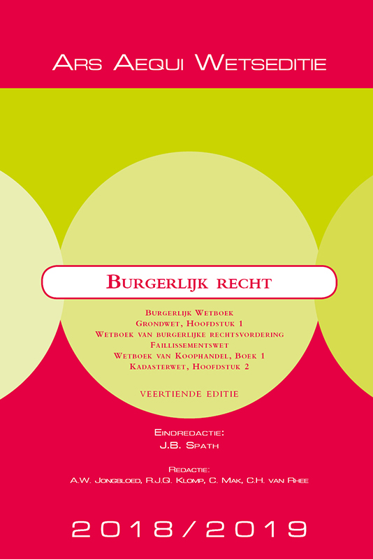 Burgerlijk recht 2018/2019 / Ars Aequi Wetseditie