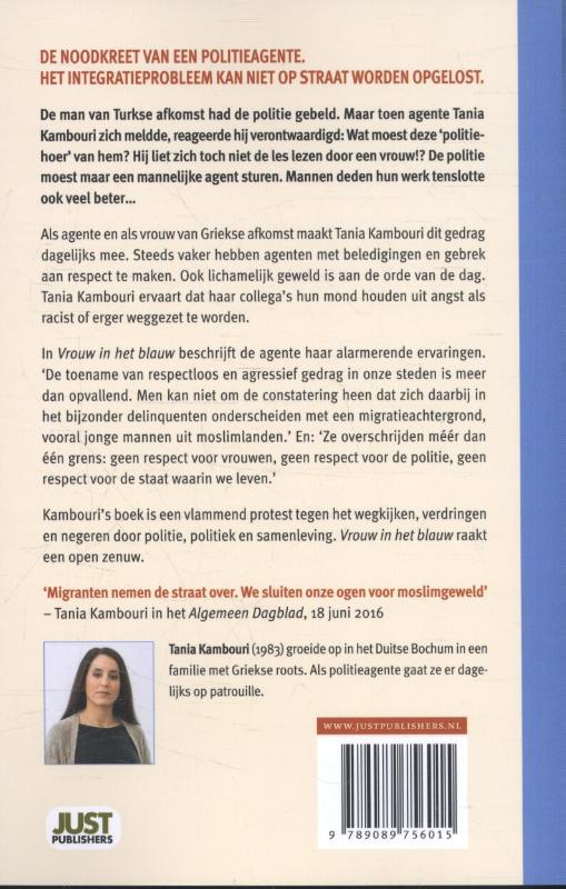 Vrouw in het blauw Vrouw in het blauw achterkant