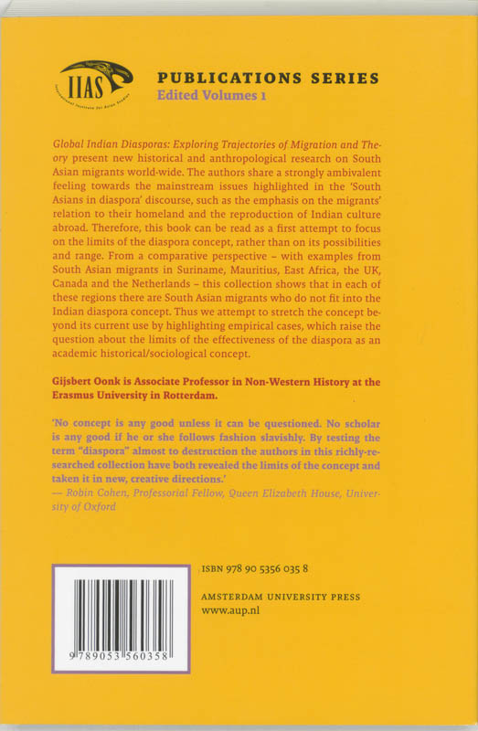 Global Indian Diasporas / IIAS Publications Series achterkant