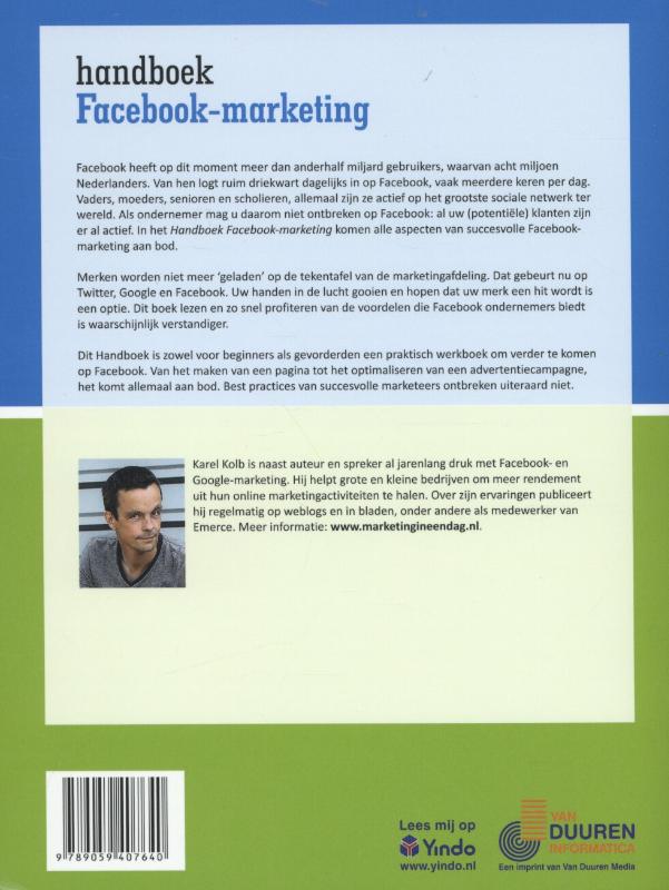 Facebook marketing / Handboek achterkant